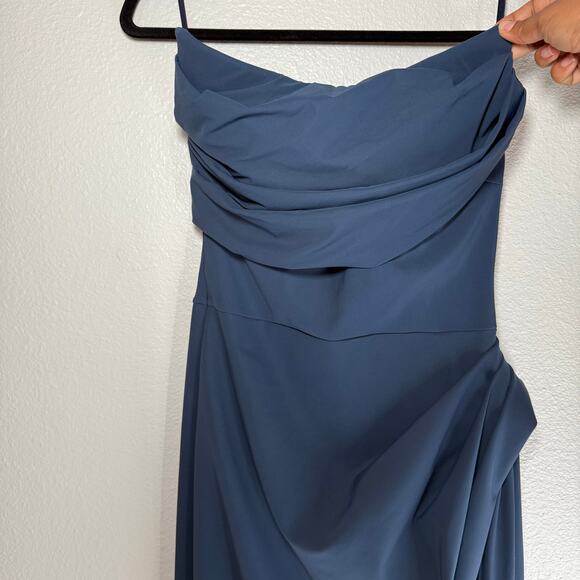 Chiara Boni La Petite Robe Dotai Strapless Gown Arctic Blue Womens IT 42 - Picture 2 of 13